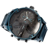 Diesel Daddy 2.0 Chronograph Grey Dial Blue Steel Strap Watch For Men - DZ7414