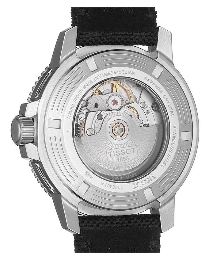 Tissot Seastar 1000 Powermatic 80 Black Dial Black Nylon Strap Watch For Men - T120.407.17.051.00