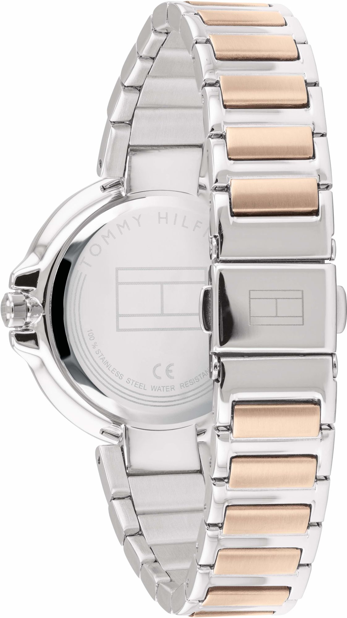 Tommy Hilfiger Angela Chronograph Pink Dial Two Tone Steel Strap Watch for Women - 1782127