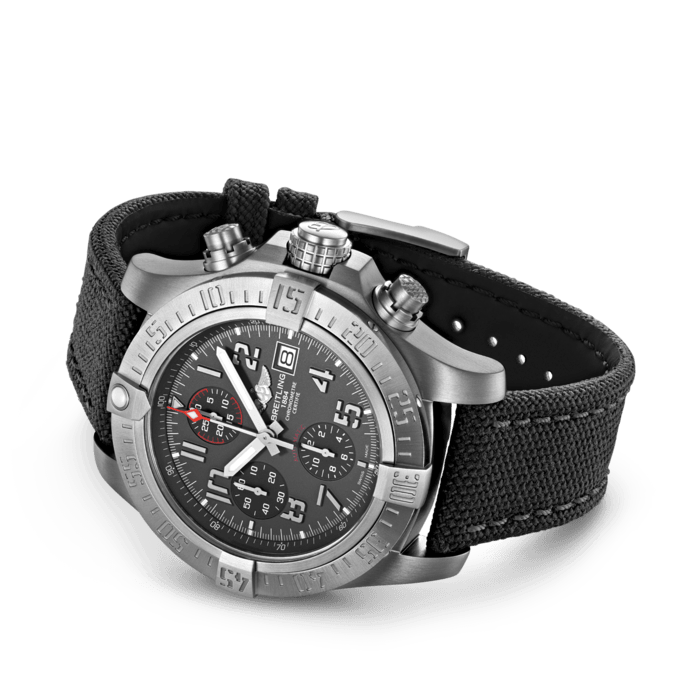 Breitling Avenger B01 Chronograph 45 Anthracite Dial Black Nylon Strap Watch for Men - AB01821A1B1X1