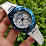 Guess Luna Diamonds White Dial White Rubber Strap Watch for Women - W0653L2