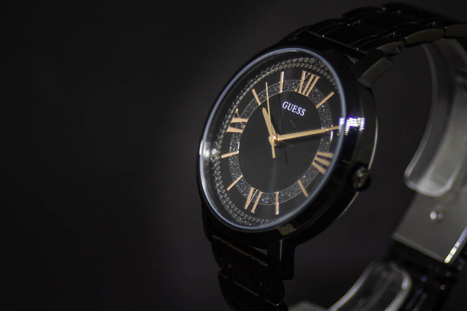 Guess Montauk Black Tone Stainless Steel Watch For Women - W0933L4