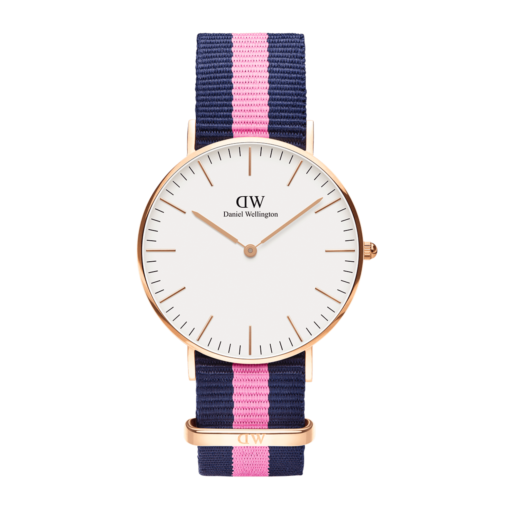 Daniel Wellington Classy Winchester White Dial Two Tone NATO Strap Watch For Women - DW00100065