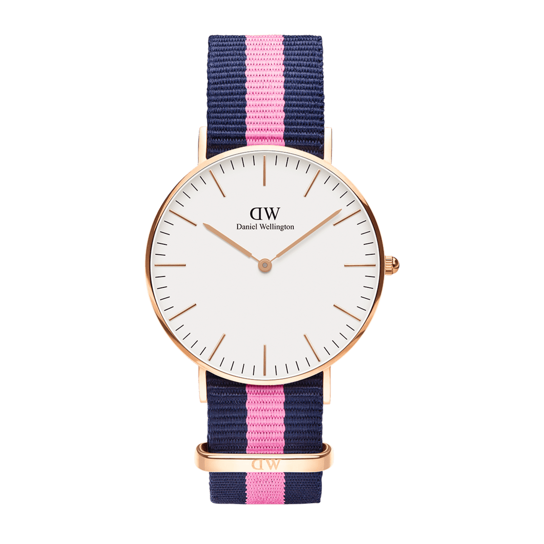 Daniel Wellington Classy Winchester White Dial Two Tone NATO Strap Watch For Women - DW00100065