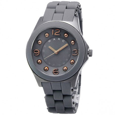 Marc Jacobs Pelly Grey Dial Grey Silicone Strap Watch for Women - MBM2537