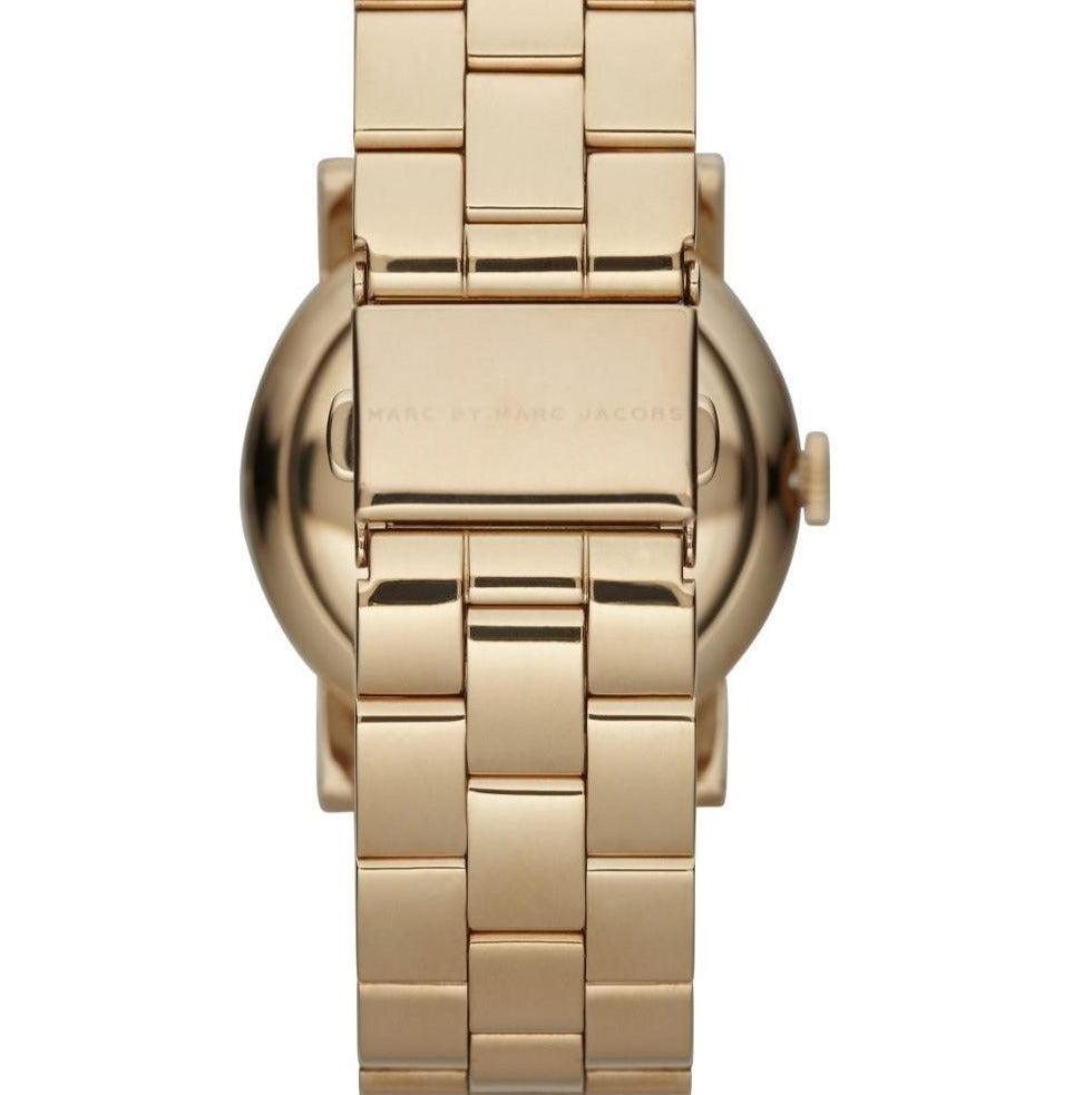 Marc Jacobs Amy Blue Dial Gold Steel Strap Watch for Women - MBM3220