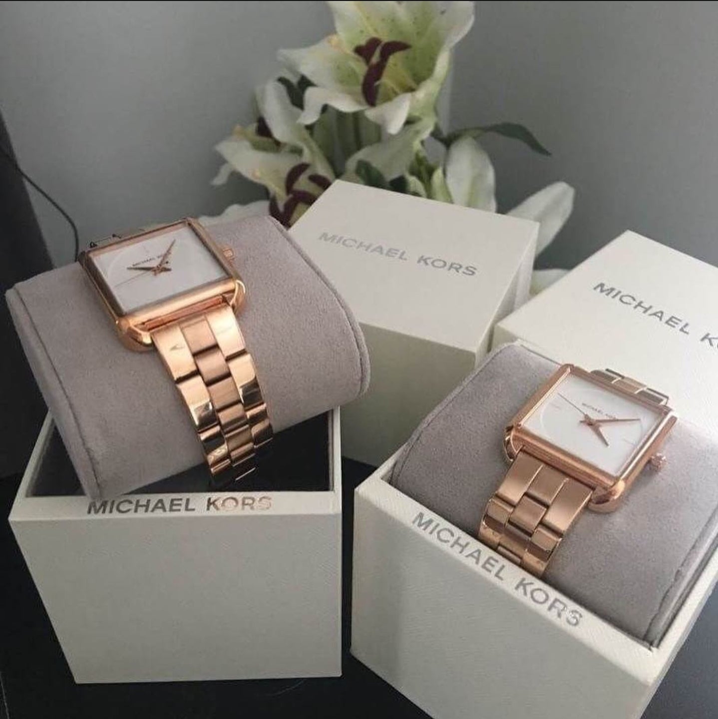 Michael Kors Lake Quartz White Dial Rose Gold Steel Strap Watch For Women - MK3645