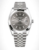 Rolex Datejust 41 Oyster Grey Dial Silver Oystersteel Bracelet Watch for Men - M126300-0008