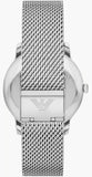 Emporio Armani Minimalist Quartz Blue Dial Silver Steel Strap Watch For Men - AR11571