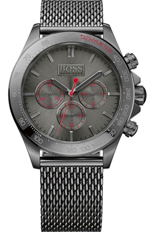 Hugo Boss Talent Gunmetal Dial Grey Mesh Bracelet Watch for Men - 1513637