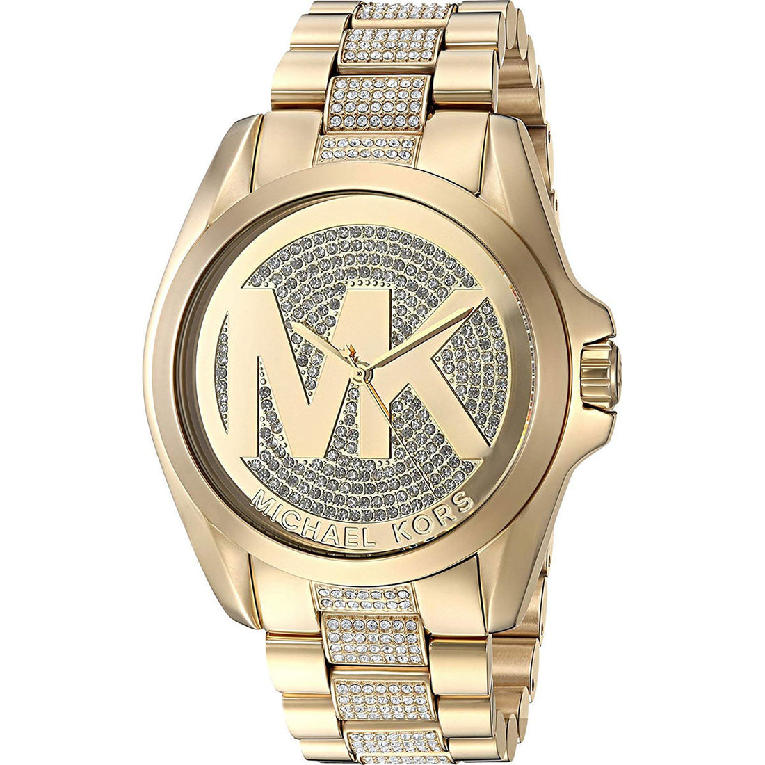 Michael Kors Bradshaw Gold Dial Gold Steel Strap Watch for Women - MK6487