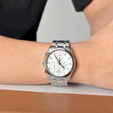 Tissot T Classic Couturier Chronograph White Dial Silver Steel Strap Watch For Men - T101.617.11.031.00