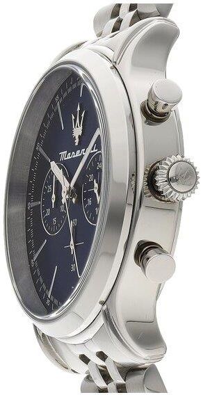 Maserati Epoca Chronograph Blue Dial Silver Steel Strap Watch For Men - R8873618024