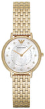 Emporio Armani Dress Analog Mother of Pearl Dial Gold Steel Strap Watch For Women - AR11007