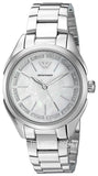 Emporio Armani Valeria Quartz Mother of Pearl Dial Silver Steel Strap Watch For Women - AR11030