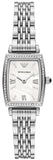 Emporio Armani Gianni T-Bar Quartz White Dial Silver Steel Strap Watch For Women - AR11405
