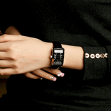 Emporio Armani Classic Black Dial Black Leather Strap Watch For Women - AR0144