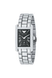 Emporio Armani Classic Black Dial Silver Stainless Steel Watch For Women - AR0157