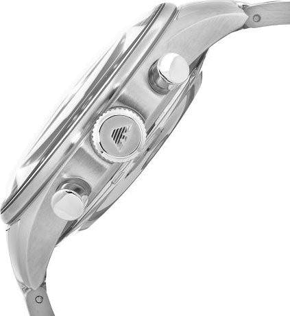 Emporio Armani Sportivo Chronograph Black Dial Silver Stainless Steel Watch For Men - AR0585