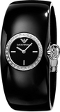 Emporio Armani Casual Analog Black Dial Black Leather Strap Watch For Women - AR0739