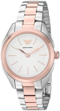 Emporio Armani Analog White Dial Two Tone Steel Strap Watch For Women - AR11029