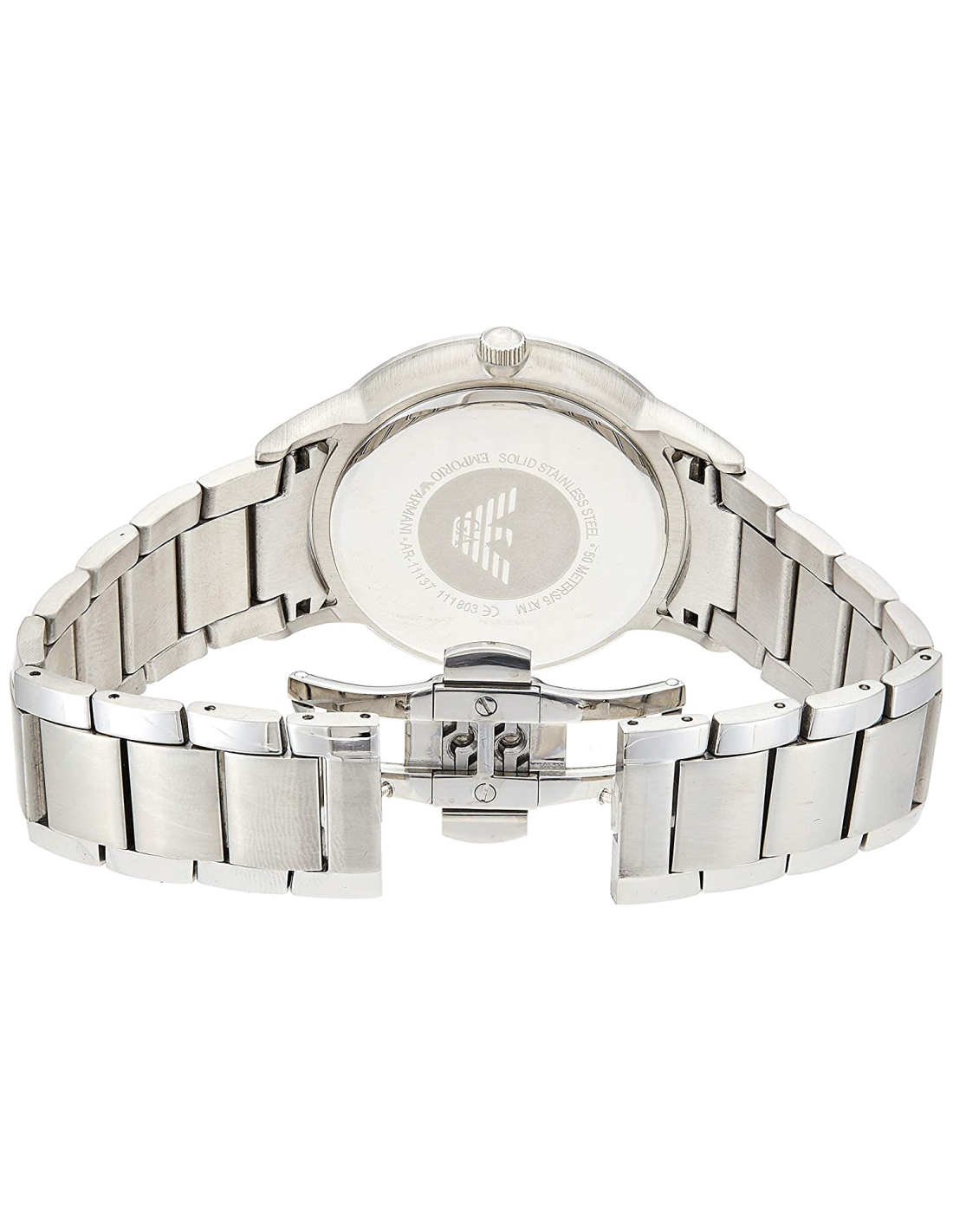 Emporio Armani Renato Blue Dial Silver Steel Strap Watch For Men - AR11137