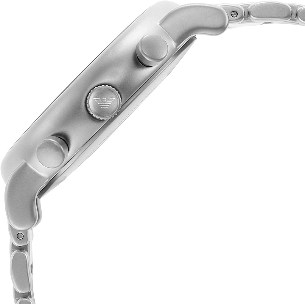 Emporio Armani Luigi Chronograph Black Dial Silver Steel Strap Watch For Men - AR11324