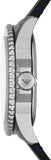 Emporio Armani Diver Three-Hand Quartz Blue Dial Blue Leather Strap Watch For Men - AR11516