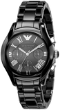 Emporio Armani Black Ceramic Dial Ceramic Strap Watch For Women - AR1401