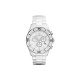 Emporio Armani Ceramic Chronograph White Dial White Ceramic Strap Watch For Men - AR1424