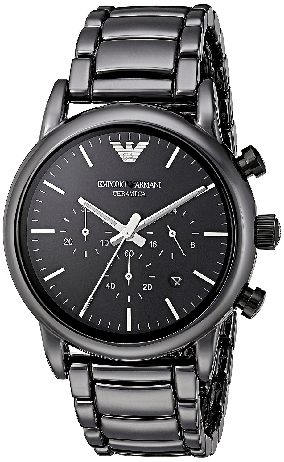Emporio Armani Luigi Chronograph Black Dial Black Stainless Steel Watch For Men - AR1507