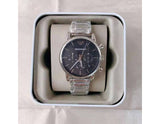 Emporio Armani Chronograph Black Dial Silver Steel Strap Watch For Men - AR1853