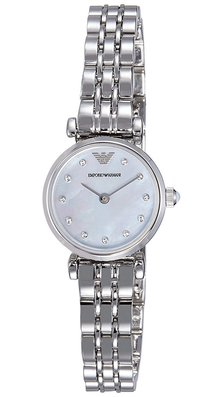 Emporio Armani Gianni Blue Dial Silver Steel Strap Watch For Women - AR1961
