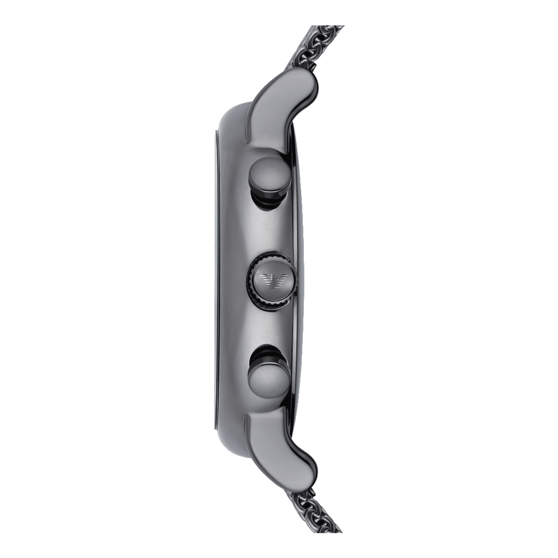 Emporio Armani Chronograph Blue Dial Gun Metallic Mesh Bracelet Watch For Men - AR1979