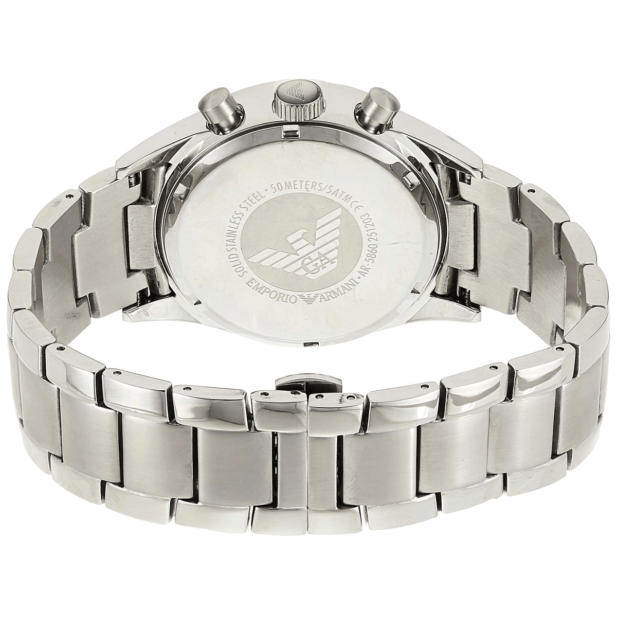 Emporio Armani Sportivo Chronograph Blue Dial Silver Steel Strap Watch For Men - AR5860