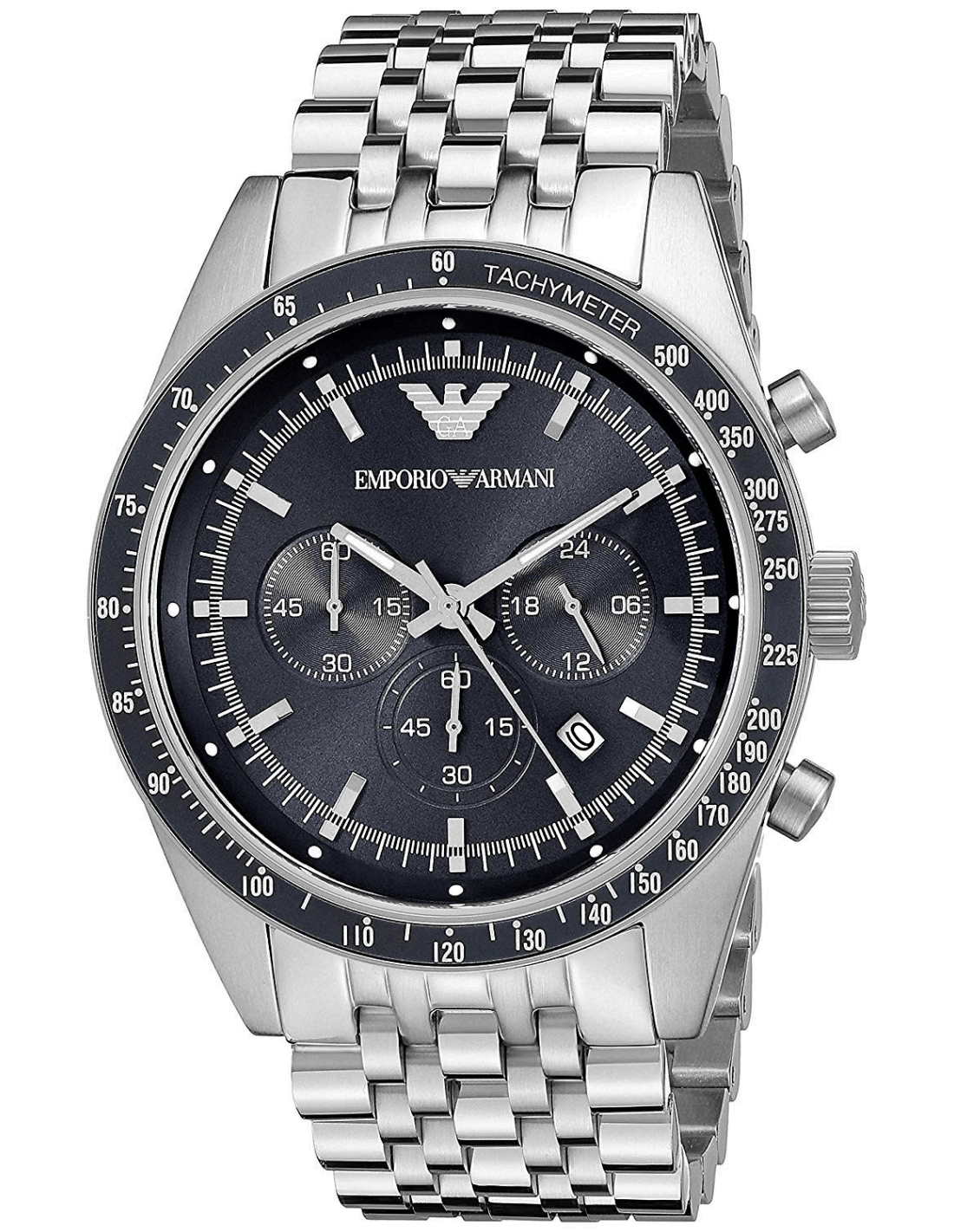 Emporio Armani Sportivo Chronograph Blue Stainless Steel Watch For Men - AR6072