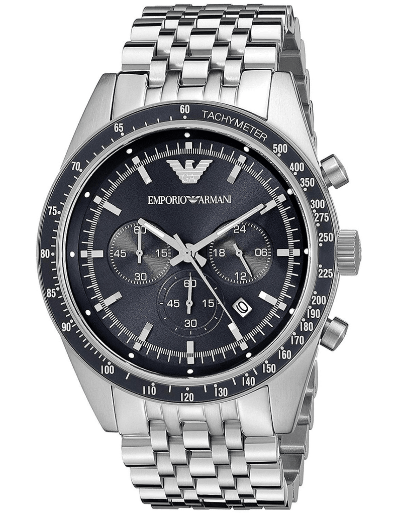 Emporio Armani Sportivo Chronograph Blue Stainless Steel Watch For Men - AR6072