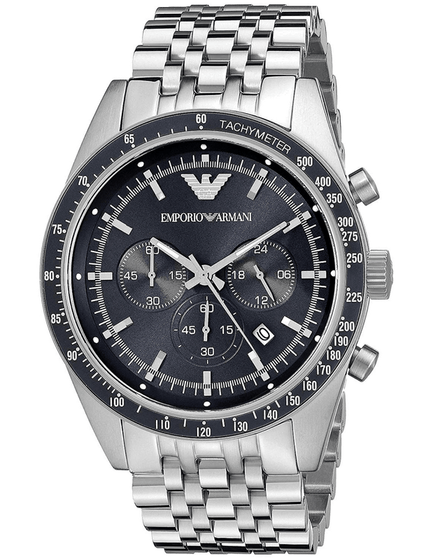 Emporio Armani Sportivo Chronograph Blue Stainless Steel Watch For Men - AR6072