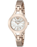 Emporio Armani Chiara Analog White Dial Rose Gold Steel Strap Watch For Women - AR7329