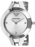 Emporio Armani Quartz Silver Dial Silver Steel Strap Watch For Women - AR7361