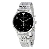 Emporio Armani Beta Chronograph Black Dial Steel Strap Watch For Men - AR1863