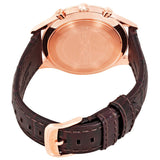 Emporio Armani Classic Chronograph Burgundy Dial Brown Leather Strap Watch For Men - AR1890