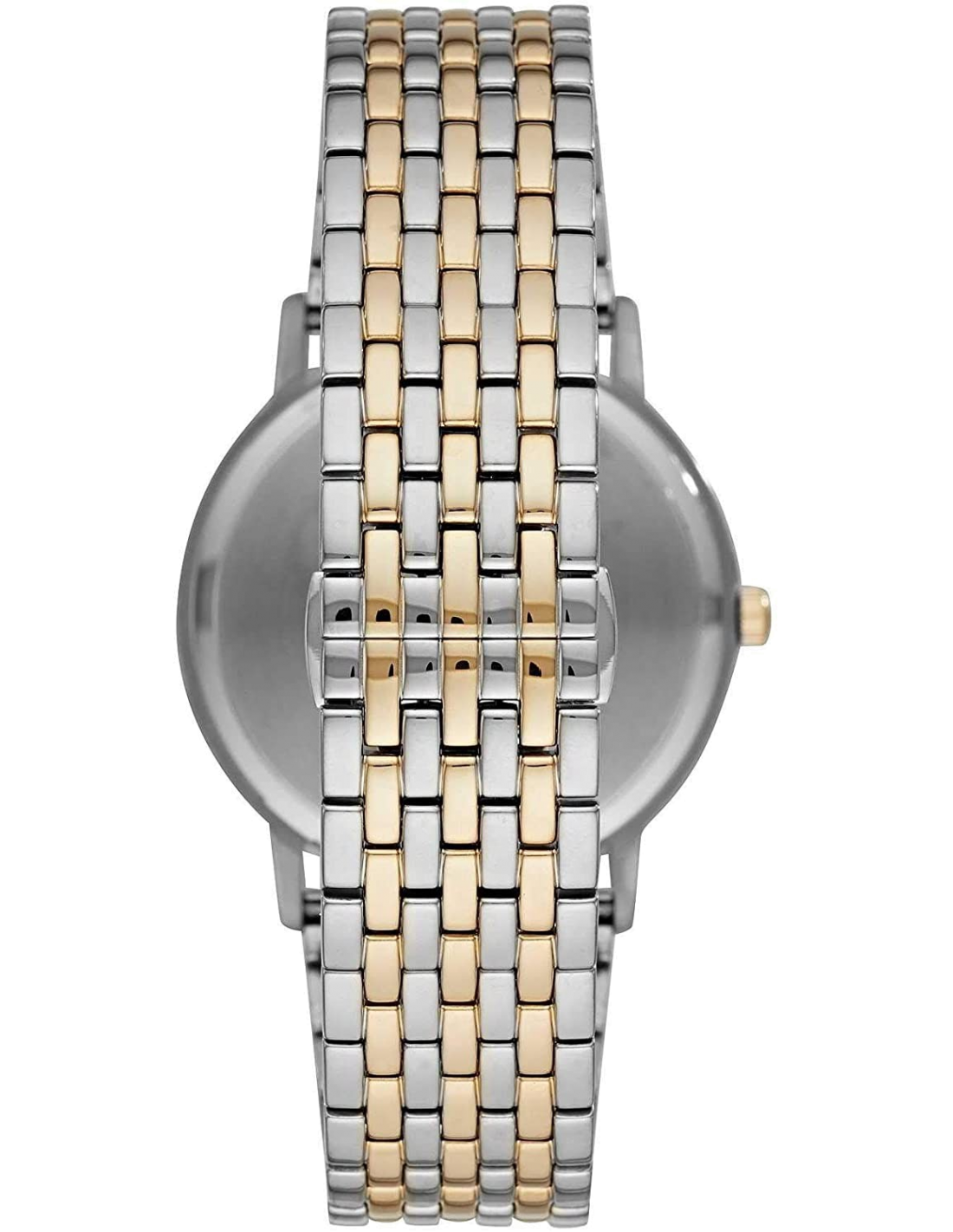 Emporio Armani Kappa Quartz Black Dial Two Tone Mesh Bracelet Watch For Men - AR11228