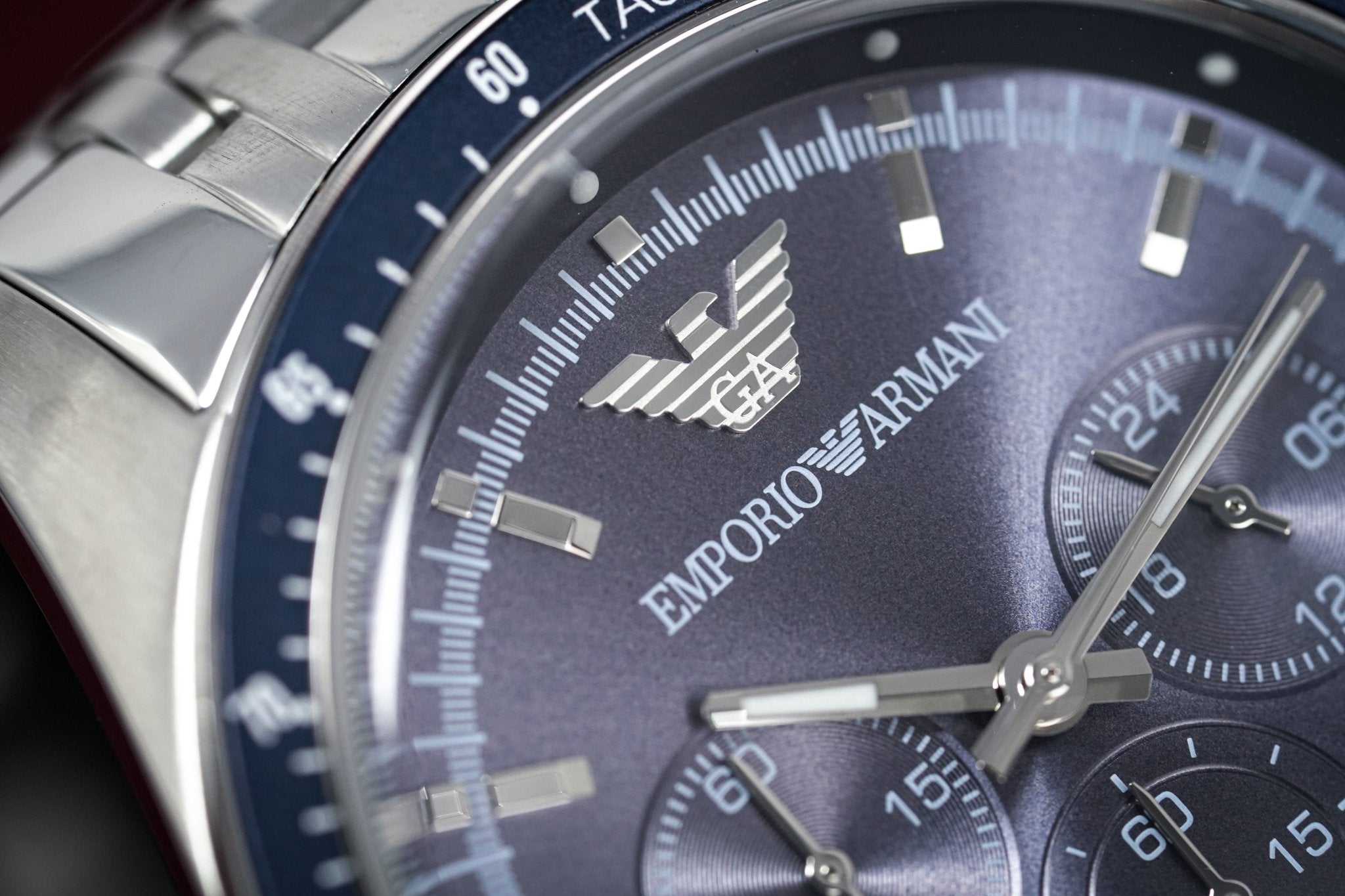 Emporio Armani Sportivo Chronograph Blue Stainless Steel Watch For Men - AR6072