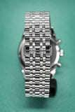 Emporio Armani Team Italia Chronograph Black Dial Silver Steel Strap Watch For Men - AR5983