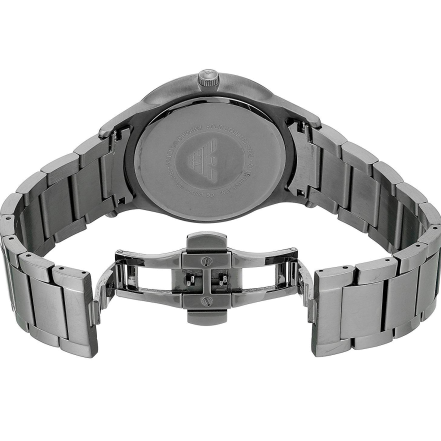 Emporio Armani Renato Quartz Grey Dial Grey Steel Strap Watch For Men - AR11120