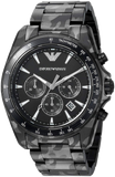 Emporio Armani Sportivo Quartz Black Dial Black Steel Strap Watch For Men - AR11027