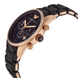 Emporio Armani Sportivo Black Dial Black Steel Strap Watch For Men - AR5905