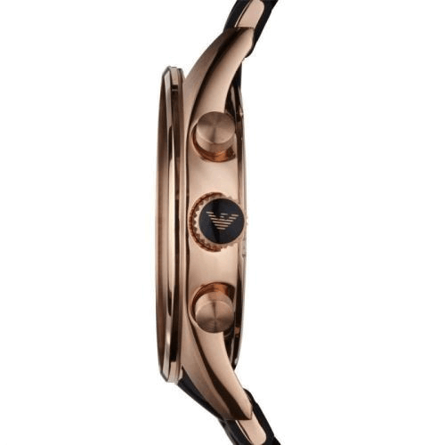 Emporio Armani Sportivo Black Dial Black Steel Strap Watch For Men - AR5905