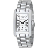 Emporio Armani White Dial Silver Stainless Steel Watch For Women - AR0146